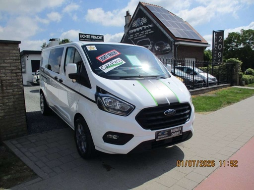 Ford Transit Custom 2.0TDCI 130PK SPORT L2 DUBBEL CABINE 6PL ALU 18" GPS AIRCO PDC CRUISE CONTROL BTW AFTREKBAARBTW